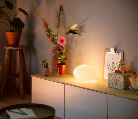 Philips Hue White & Color Ambiance Flourish Tischleuchte weiß Bluetooth und Zigbee